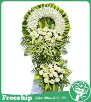 Vòng Hoa Hồng Trắng – Lời Tạm Biệt Dịu Dàng - Mã: I-067 - Giá: 1.300.000đ