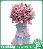 Kệ Hoa Khai Trương Tông Hồng – Ngọt Ngào Thành Công - Mã: I-114 - Giá: 1.000.000đ