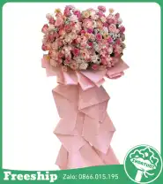 Kệ Hoa Chúc Mừng Tone Hồng Đẹp Xinh - Mã: I-132 - Giá: 900.000đ