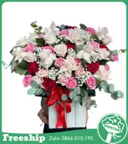 Giỏ Hoa Hồng Mix Tổng Hợp - Mã: I-144 - Giá: 550.000đ