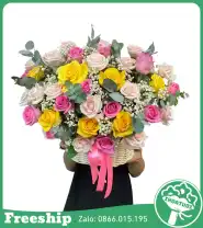 Giỏ Hoa Dễ Thương Chúc Mừng - Mã: I-151 - Giá: 500.000đ