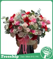 Lẵng Hoa Mừng Dễ Thương - Mã: I-154 - Giá: 500.000đ