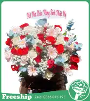 Giỏ Hoa Chúc Mừng Vạn Điều May