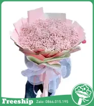 Bó Hoa BaBy Lớn Tone Hồng Nhạt - Mã: I-214 - Giá: 900.000đ