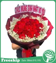Bó Hoa Tặng Vợ Yêu Tone Đỏ - Mã: I-191 - Giá: 600.000đ