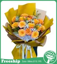 Bó Hoa Tone Màu CAM Gửi Tặng - Mã: I-213 - Giá: 450.000đ