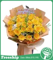 Bó Hoa Xinh Tone Vàng Gửi Lời Cảm Ơn - Mã: I-203 - Giá: 500.000đ