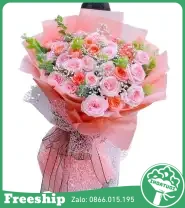 Bó Hoa Xinh Xắn Tình Yêu Đẹp - Mã: I-206 - Giá: 900.000đ