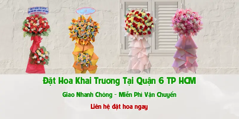 Đặt Hoa Khai Trương Quận 6, TP.HCM - Giao Nhanh Chóng