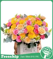 Giỏ Hoa Chúc Mừng Khởi Sắc
