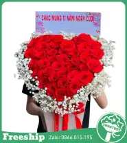 Giỏ Hoa Trái Tim Mừng Kỉ Niệm - Mã: I-171 - Giá: 700.000đ