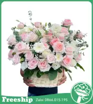 Lẵng Hoa Mừng Dễ Thương