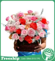 Lẵng Hoa Mừng Dễ Thương